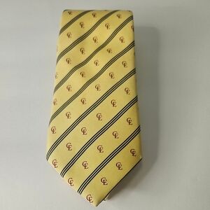 Men's Vineyard Vines Custom Collection Silk Tie - Yellow with Monogram Letters